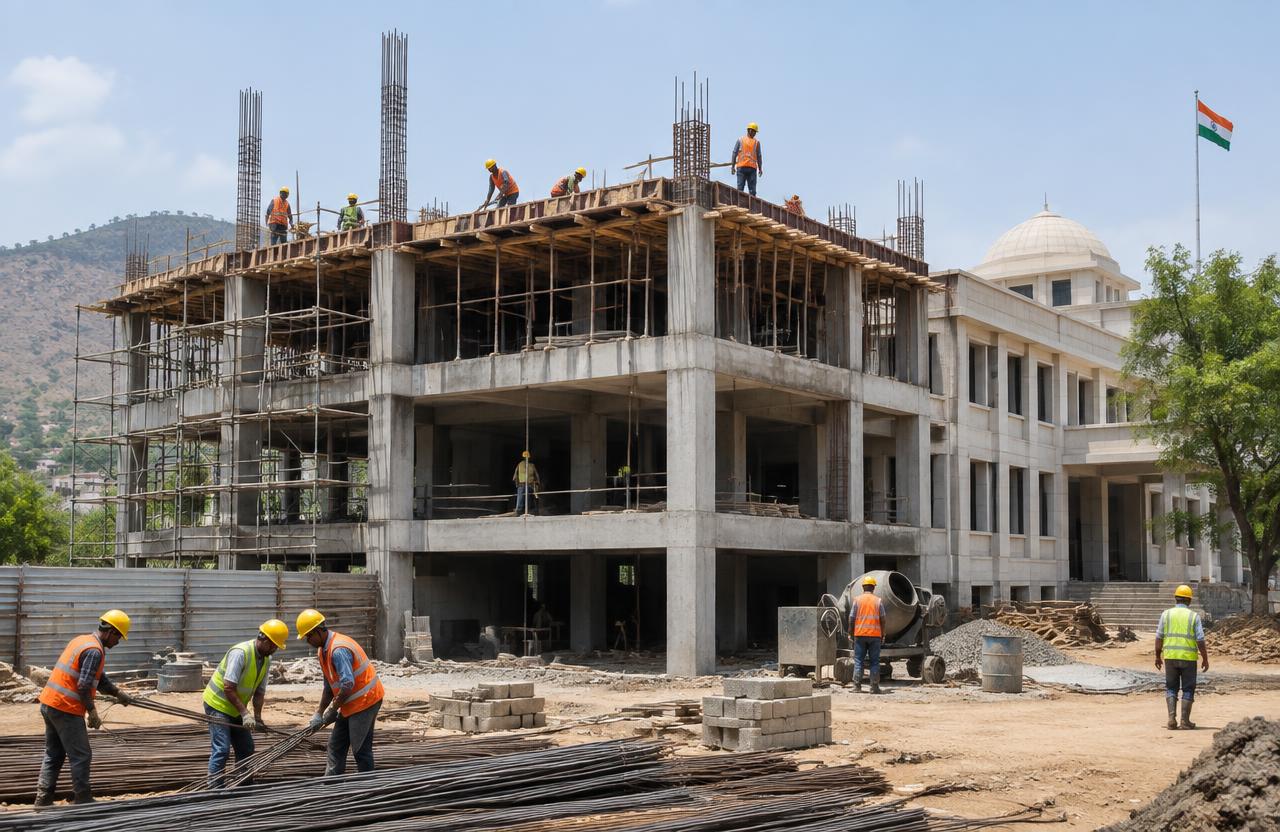 Government & Tender Works in Pune — Government public building under construction in Maharashtra